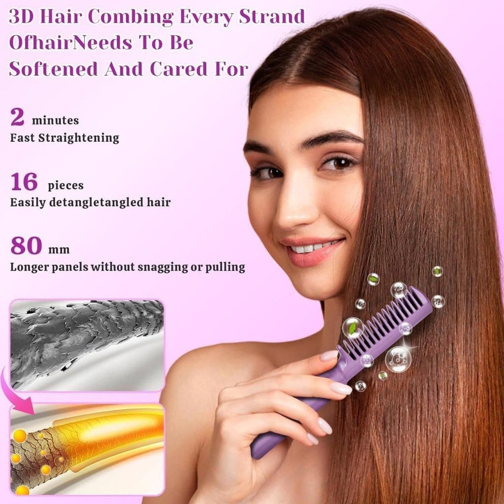 Meneflix Portable Mini Hair Straightener Cordless Rechargeable Mini Adjustable Hair Straightener